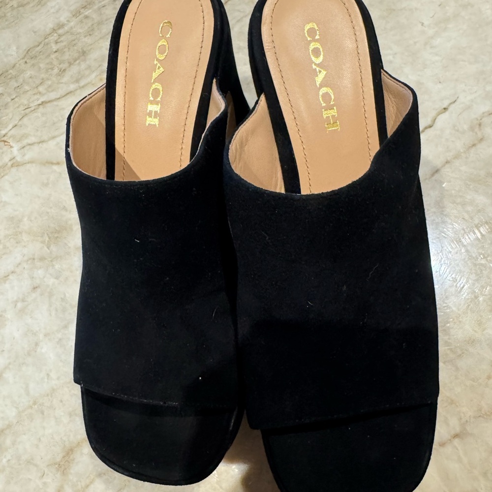 Coach Women's Elegant Black Mule Platforms, Brand new without box, Ladies size 8